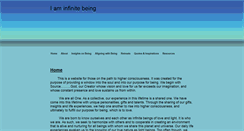 Desktop Screenshot of iaminfinitebeing.com