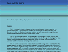 Tablet Screenshot of iaminfinitebeing.com